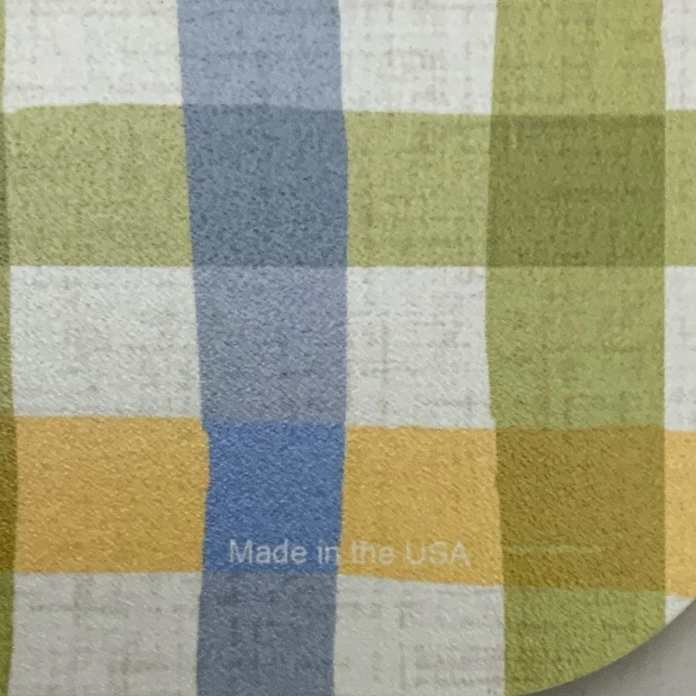 CounterArt Placemats Sunflower Floral Milk Jug Plaid Reversible Rectangle